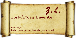 Zorkóczy Levente névjegykártya